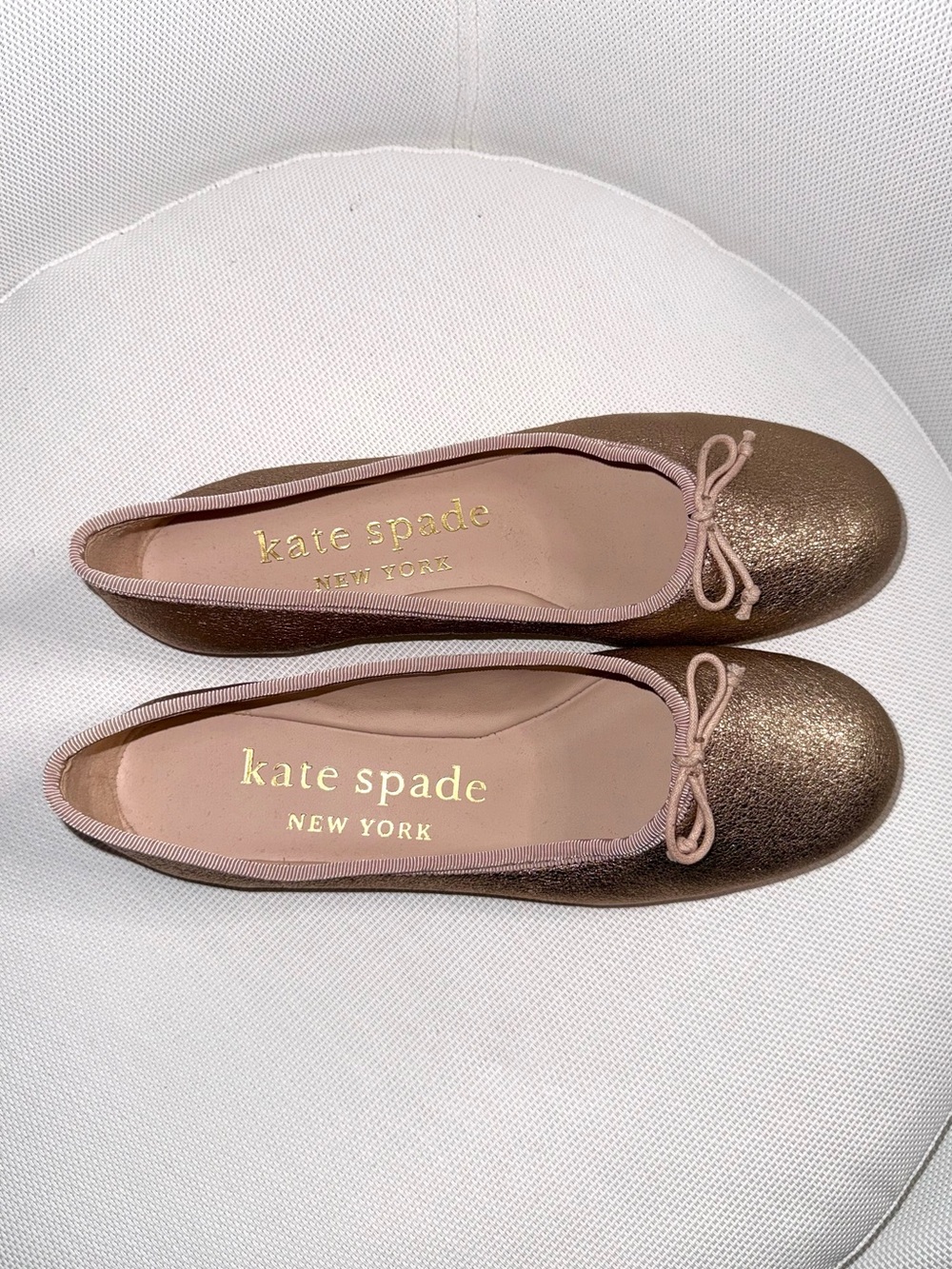 Kate Spade Rose Gold Ballerina Flats